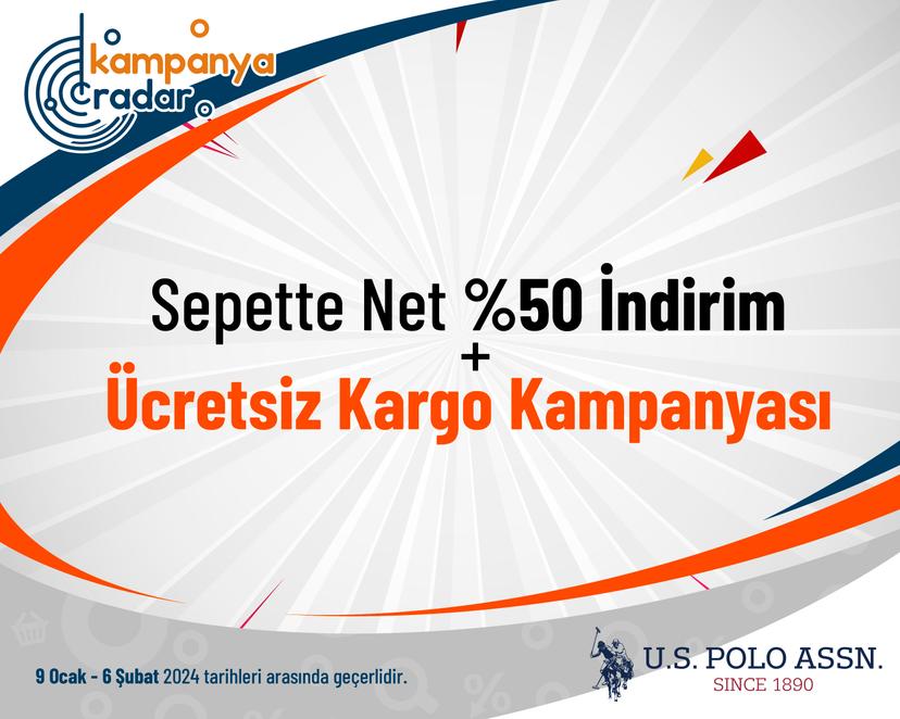 Uspoloassn Sepette Net %50 İndirim + Ücretsiz Kargo Kampanyası