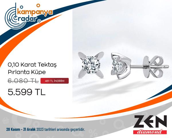 Zen Pırlanta 0,10 Karat Tektaş Pırlanta Küpe İndirimi