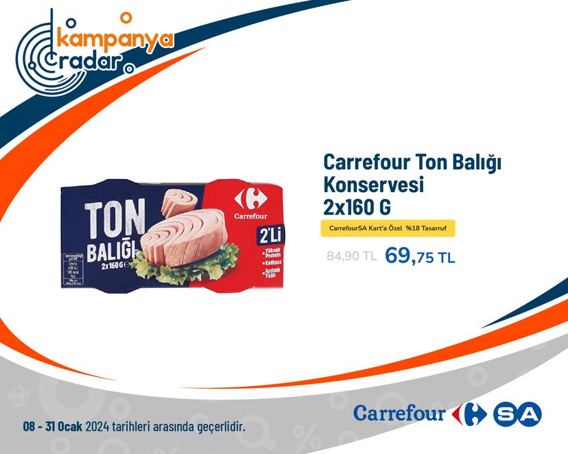 Carrefour Ton Balığı Konservesi 2x160 G