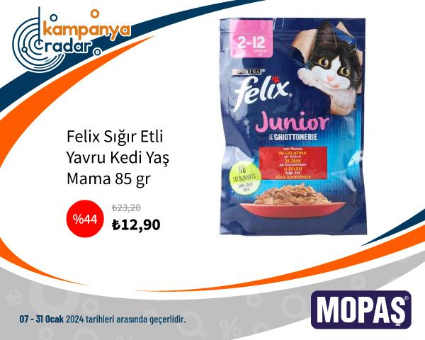 Felix Sığır Etli Yavru Kedi Yaş Mama 85 gr