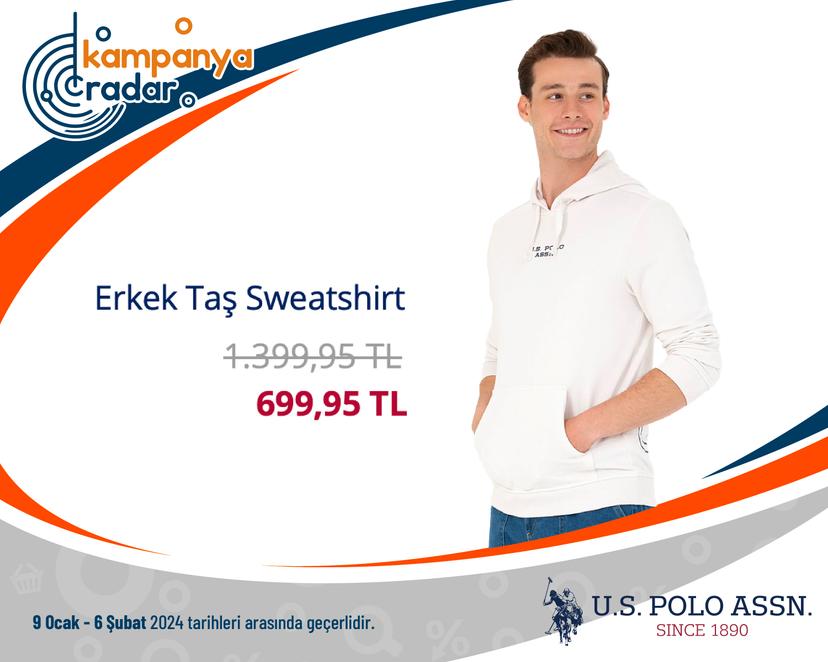 Uspoloassn Erkek Taş Sweatshirt İndirimi