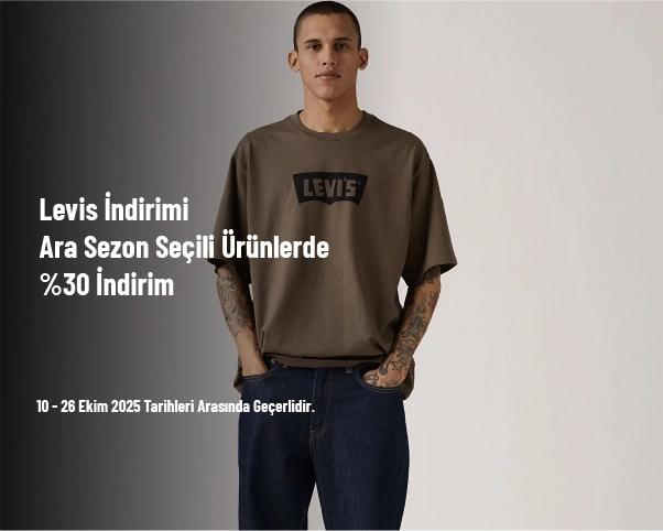 Levis İndirimi - Ara Sezon Seçili Ürünlerde %30 İndirim