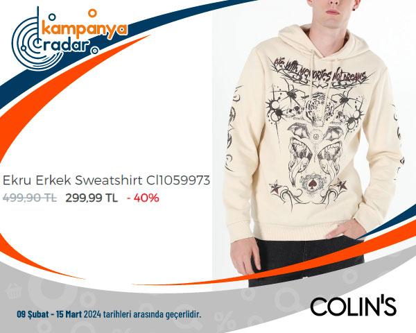Colin's Ekru Erkek Sweatshirt