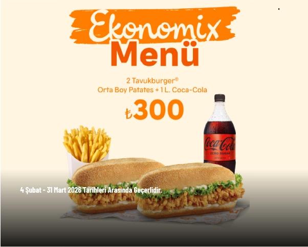 Popeyes Kampanyası - Ekonomix 300 TL’den Başlayan Fiyatlarla