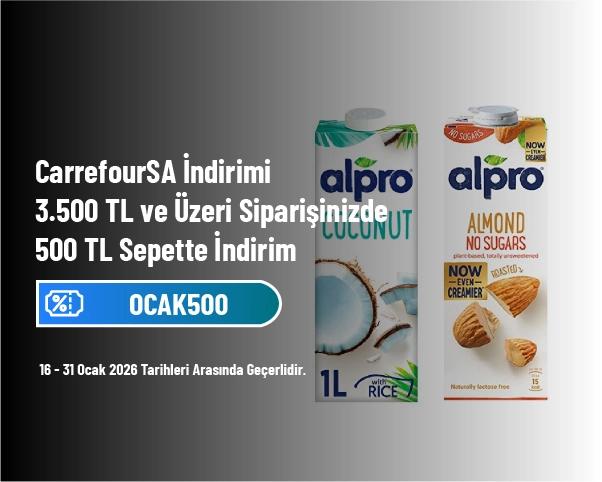 CarrefourSA İndirimi - 3.500 TL ve Üzeri Siparişinizde 500 TL Sepette İndirim
