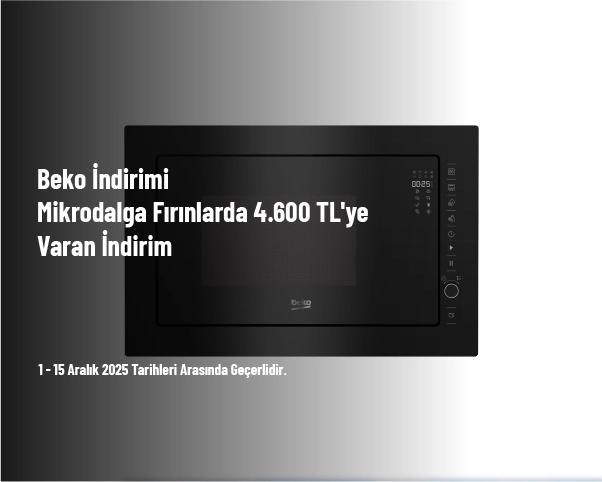 Beko İndirimi - Mikrodalga Fırınlarda 4.600 TL'ye Varan İndirim Beko İndirimi - Mikrodalga Fırınlarda 4.600 TL'ye Varan İndirim