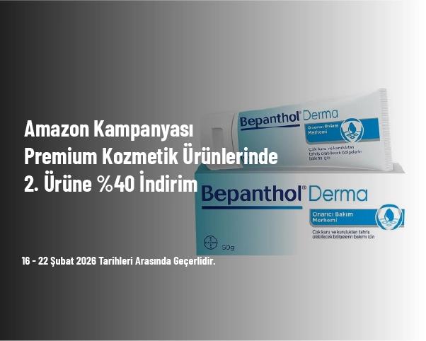 Amazon Kampanyası - Premium Kozmetik Ürünlerinde 2. Ürüne %40 İndirim Amazon Kampanyası - Premium Kozmetik Ürünlerinde 2. Ürüne %40 İndirim