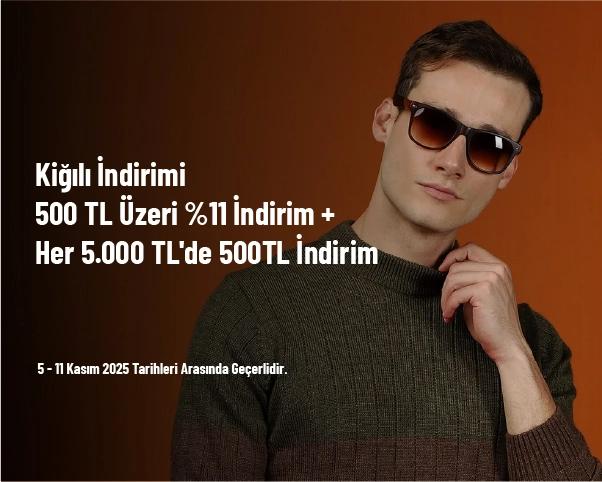 Kiğılı İndirimi - 500 TL Üzeri %11 İndirim + Her 5.000 TL'de 500TL İndirim Kiğılı İndirimi - 500 TL Üzeri %11 İndirim + Her 5.000 TL'de 500TL İndirim