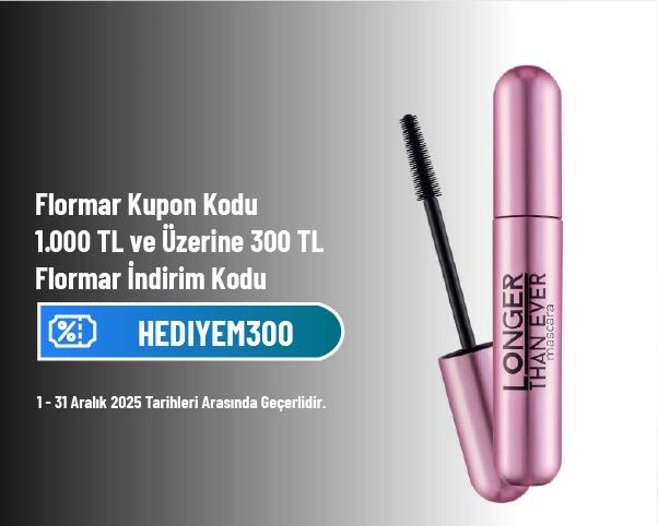 Flormar Kupon Kodu - 1.000 TL ve Üzerine 300 TL Flormar İndirim Kodu Flormar Kupon Kodu - 1.000 TL ve Üzerine 300 TL Flormar İndirim Kodu