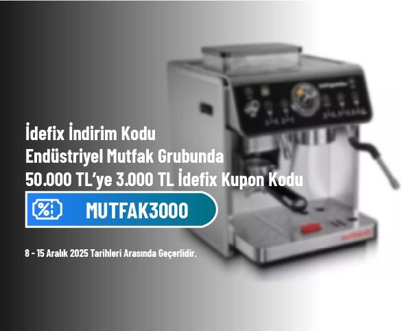 İdefix İndirim Kodu - Endüstriyel Mutfak Grubunda 50.000 TL’ye 3.000 TL İdefix Kupon Kodu İdefix İndirim Kodu - Endüstriyel Mutfak Grubunda 50.000 TL’ye 3.000 TL İdefix Kupon Kodu