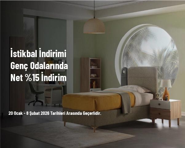 İstikbal İndirimi - Genç Odalarında Net %15 İndirim İstikbal İndirimi - Genç Odalarında Net %15 İndirim
