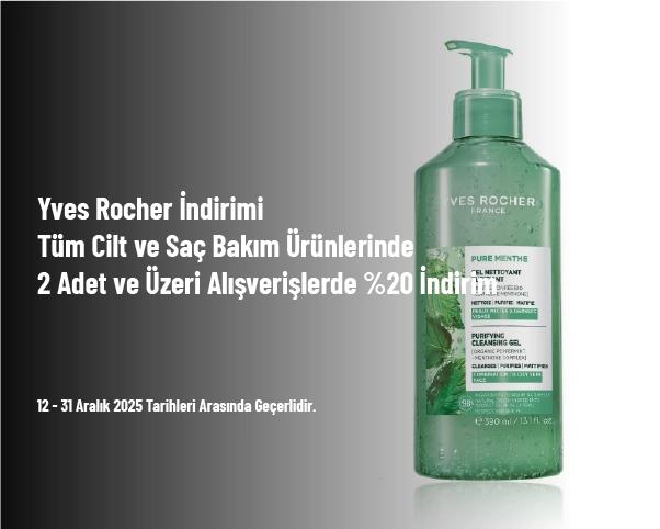Yves Rocher İndirimi - Tüm Cilt ve Saç Bakım Ürünlerinde 2 Adet ve Üzeri Alışverişlerde %20 İndirim Yves Rocher İndirimi - Tüm Cilt ve Saç Bakım Ürünlerinde 2 Adet ve Üzeri Alışverişlerde %20 İndirim